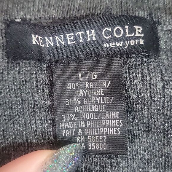 Kenneth Cole zip cardigan, size L - Picture 4 of 5